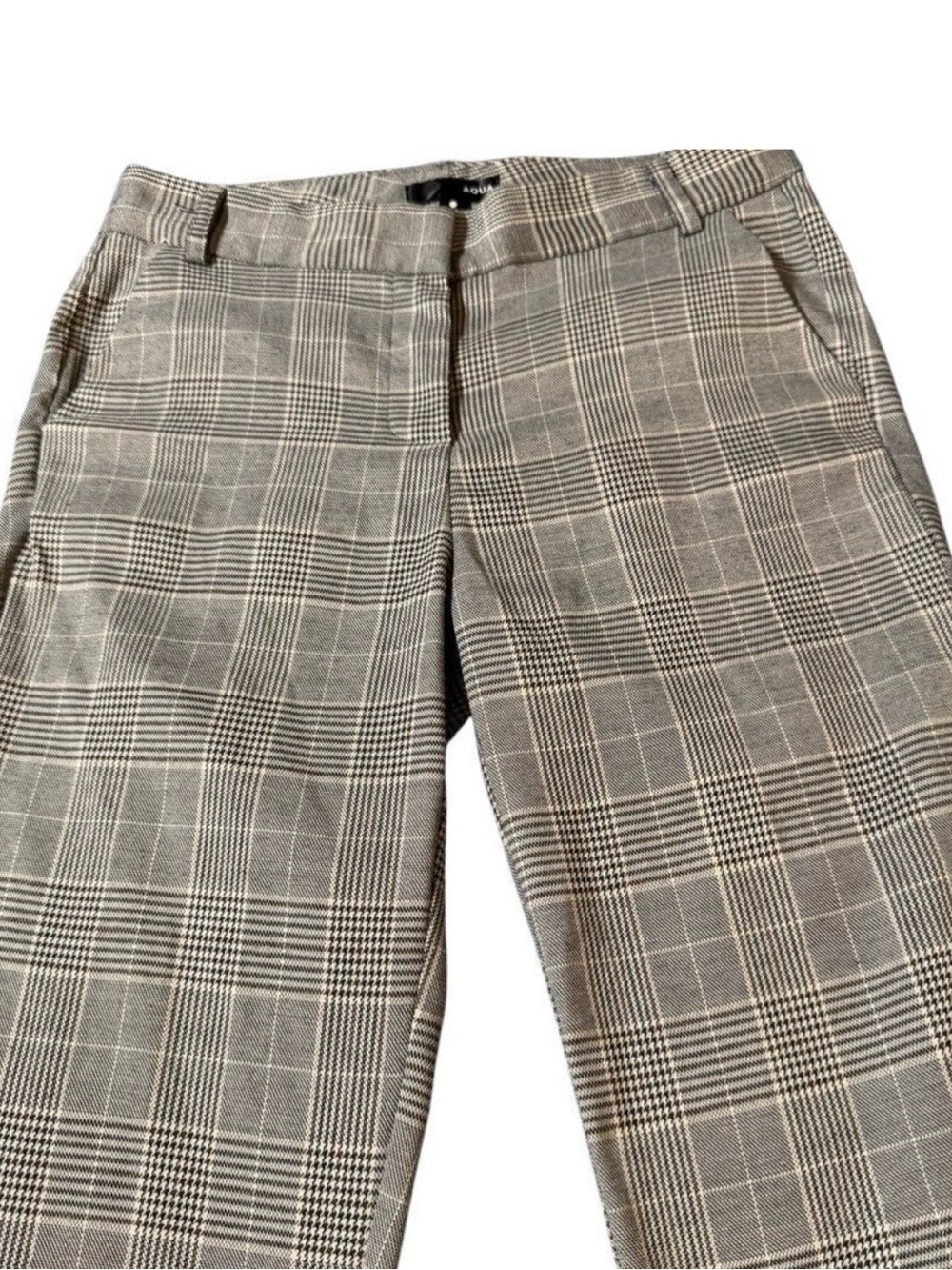 Aqua Women's Black Checkered Trousers XS - Picture 2 of 5